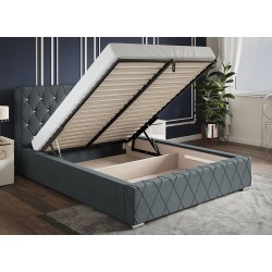 Łóżko tapicerowane 200x200 stelaż metalowy BEN 4 - Zdjęcie 6