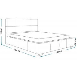 Łóżko Sypialniane 200X200 Stelaż metalowy R7 - Zdjęcie 7