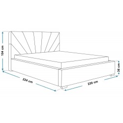 Łóżko 200x200 Stelaż metalowy BEN 9 - Zdjęcie 7