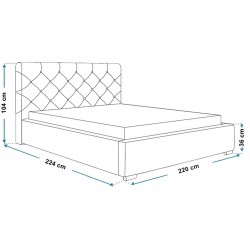 Łóżko tapicerowane 200x200 BEN 11 Stelaż metalowy - Zdjęcie 6