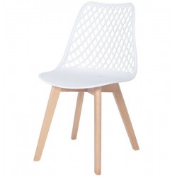 Krzesło białe ażurowe - Zdjęcie 1