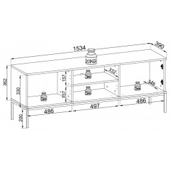SANTI szafka RTV z lamelami - Zdjęcie 5