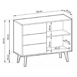 WILLY komoda do przedpokoju KSZ104 - Zdjęcie 5