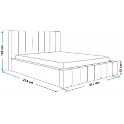 Łóżko 200x200 Stelaż metalowy BEN 10 - Zdjęcie 7