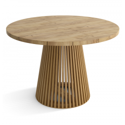 DUSTO stół okrągły rozkładany z lamelami - Zdjęcie 1