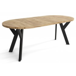 Okrągły stół rozkładany 90/190 cm LOFT do jadalni, kuchni, salonu SZYBKI TERMIN - Zdjęcie 2