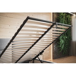 Duże łóżko sypialniane 200x200 stelaż metalowy BEN 3 - Zdjęcie 7