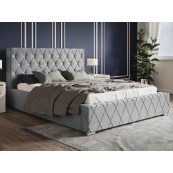 Pikowane łóżko tapicerowane R4