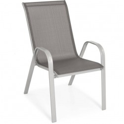 Krzesło ogrodowe srebrne- PUERTO