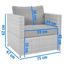 MALWA Fotel ogrodowy z technorattanu - Zdjęcie 4