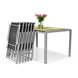 MODERN Zestaw ogrodowy aluminiowy stół + krzesła 6 osób - Zdjęcie 2