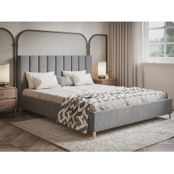 Łóżko sypialniane na drewnianych nóżkach X2 - Zdjęcie 4