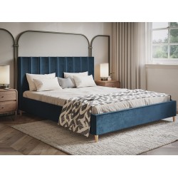 Łóżko sypialniane na drewnianych nóżkach X2 - Zdjęcie 3