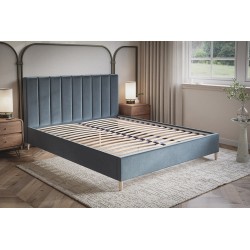 Łóżko sypialniane na drewnianych nóżkach X2 - Zdjęcie 2