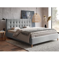 Łóżko tapicerowane z cienkimi bokami LUXO 4