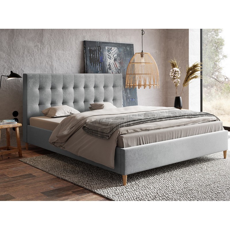 Łóżko tapicerowane z cienkimi bokami X4