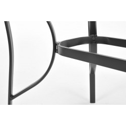 PUERTO zestaw ogrodowy stół + 6 krzeseł srebrno-czarny - Zdjęcie 6