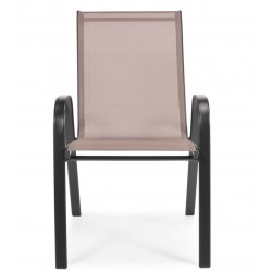 PUERTO zestaw ogrodowy stół + 6 krzeseł brązowy - Zdjęcie 6