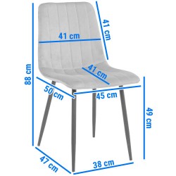 Krzesło tapicerowane czarne ZOFIA - Zdjęcie 7