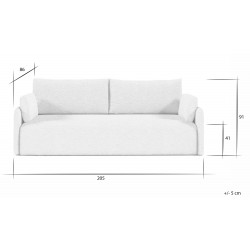 NINA nowoczesna sofa z funkcją spania boucle - Zdjęcie 7