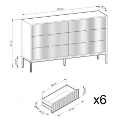 NEW czarna komoda z szufladami KS154 - Zdjęcie 5