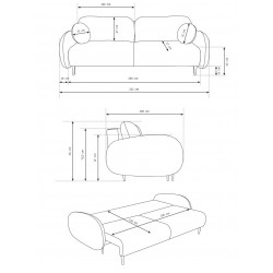 Nowoczesna sofa z funkcją spania SOFTI do salonu - Zdjęcie 13