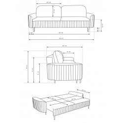 ANES nowoczesna sofa rozkładana do salonu - Zdjęcie 7