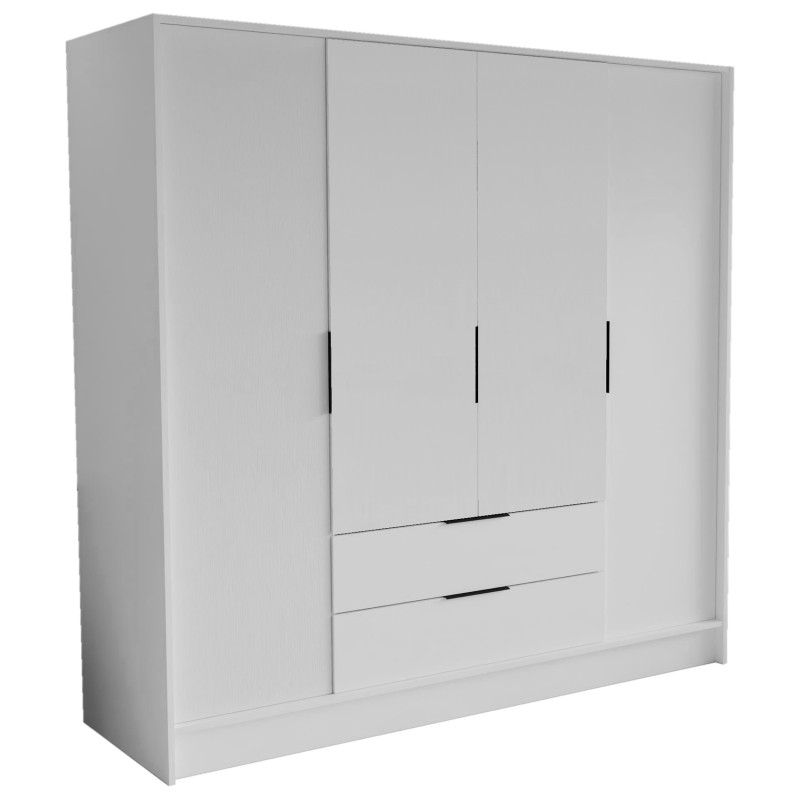 Gładka szafa Nikola 200 do sypialni bez lustra