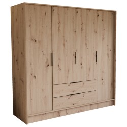 Gładka szafa Nikola 200 do sypialni bez lustra - Zdjęcie 2