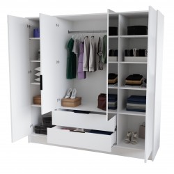 Gładka szafa Nikola 200 do sypialni bez lustra - Zdjęcie 3