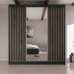 Szafa lamele z lustrem 200