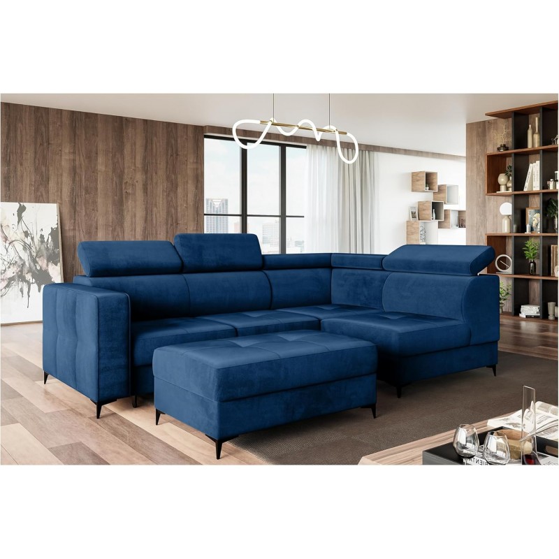 DORA narożnik z funkcją spania z pufą