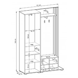 MELA garderoba z lamelami do przedpokoju - Zdjęcie 2