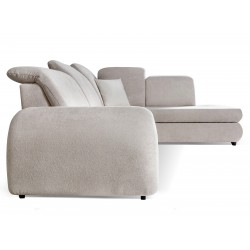 ONLY Wygodny Narożnik Prawostronny z regulowanym zagłówkiem, funkcją spania i pojemnikiem na pościel - Zdjęcie 3