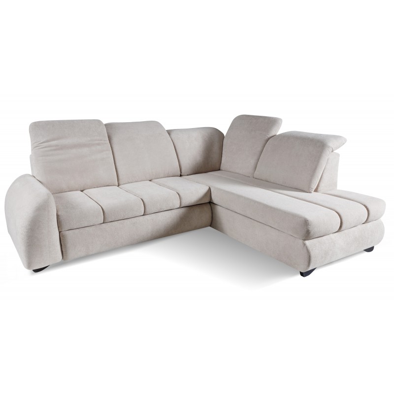 ONLY Wygodny Narożnik Prawostronny z regulowanym zagłówkiem, funkcją spania i pojemnikiem na pościel