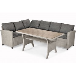 Zestaw mebli ogrodowych z technorattanu HOLI - SZARY - Zdjęcie 2