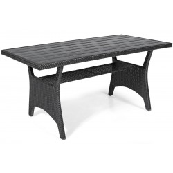 Zestaw mebli ogrodowych z technorattanu HOLI - CZARNY - Zdjęcie 9