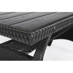 Zestaw mebli ogrodowych z technorattanu HOLI - CZARNY - Zdjęcie 10