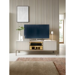 SANTI szafka RTV z lamelami kaszmirowa - Zdjęcie 4