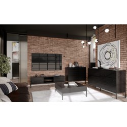 Szafka RTV industrialna czarna - Zdjęcie 5