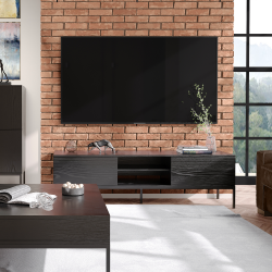 Szafka RTV industrialna czarna - Zdjęcie 7