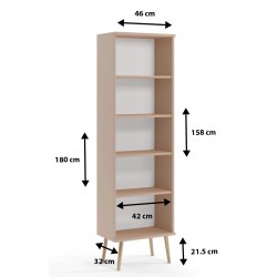 Regał Skandynawski Macchiato na wysokich nóżkach Boho - Zdjęcie 3