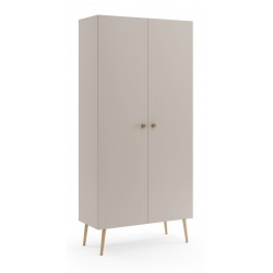 Szafa Kaszmirowa głęboka - drewniane nóżki, 2 półki i drążek styl skandynawski boho - Zdjęcie 2