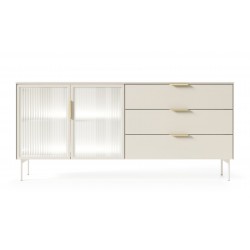 LUMIN Komoda Kaszmirowa półki + szuflkady 2D3S + LED - Zdjęcie 2