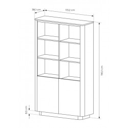 ORRO Regał o zaokrąglonym kształcie 2D - Zdjęcie 5