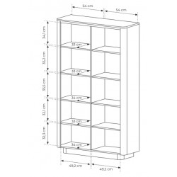 ORRO Regał o zaokrąglonym kształcie 2D - Zdjęcie 6