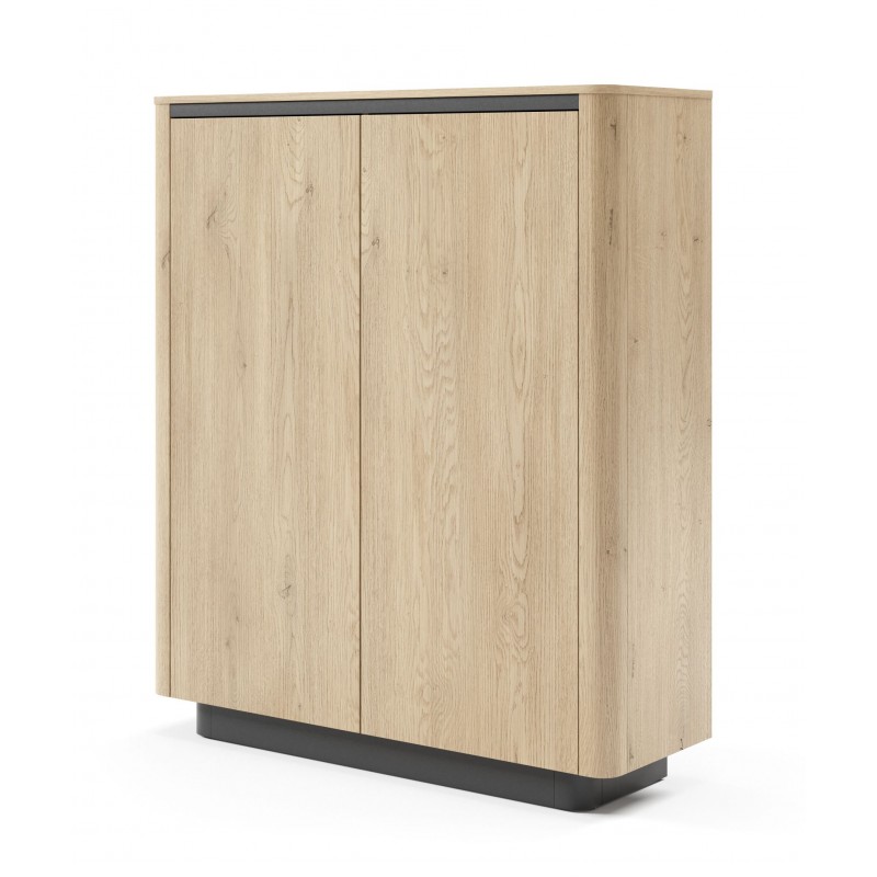 ORRO Komoda wysoka o zaokrąglonym kształcie 2D