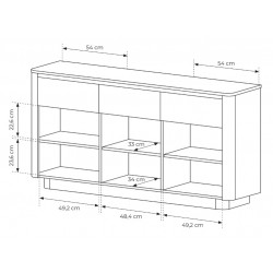 ORRO Komoda o zaokrąglonym kształcie 3D3S - Zdjęcie 7