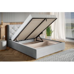 Łóżko tapicerowane 200x200 BEN 17 Stelaż metalowy - Zdjęcie 6