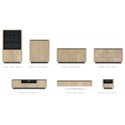 ORRO Szafka Wisząca RTV o zaokrąglonym kształcie 2D - Zdjęcie 5